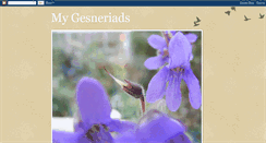 Desktop Screenshot of mygesneriads.blogspot.com