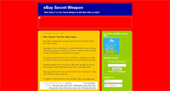 Desktop Screenshot of ebaysecretweapon.blogspot.com