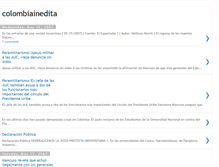 Tablet Screenshot of colombiainedita.blogspot.com