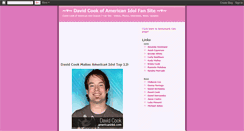 Desktop Screenshot of davidcookamericanidol.blogspot.com