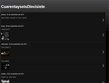 Tablet Screenshot of cuarentayseisdiecisiete.blogspot.com