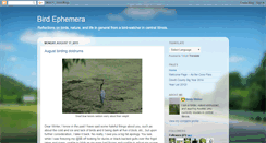 Desktop Screenshot of birdephemera.blogspot.com