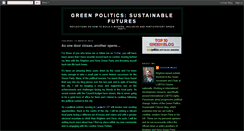 Desktop Screenshot of greenpoliticssustainablefutures.blogspot.com