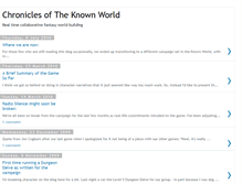 Tablet Screenshot of chroniclesoftheknownworld.blogspot.com