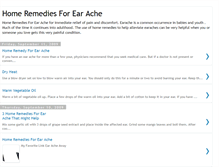 Tablet Screenshot of home-remedies-for-ear-ache.blogspot.com