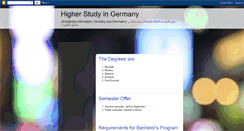 Desktop Screenshot of higherstudyingermany.blogspot.com