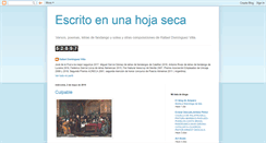 Desktop Screenshot of escritoenunahojaseca.blogspot.com