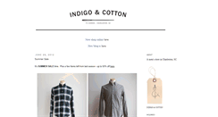 Desktop Screenshot of indigoandcotton.blogspot.com