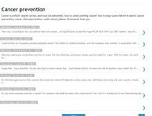 Tablet Screenshot of cancerprevention.blogspot.com