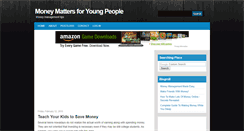 Desktop Screenshot of money-matters-for-young-people.blogspot.com