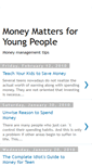 Mobile Screenshot of money-matters-for-young-people.blogspot.com