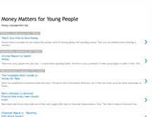 Tablet Screenshot of money-matters-for-young-people.blogspot.com