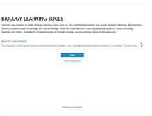 Tablet Screenshot of biologylearningtools.blogspot.com