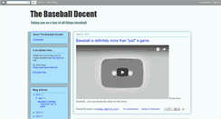 Desktop Screenshot of baseballdocent.blogspot.com