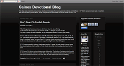 Desktop Screenshot of gainesdevotional.blogspot.com