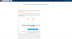 Desktop Screenshot of ernarayanan.blogspot.com