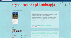 Desktop Screenshot of anyonecanbeaphilanthropist.blogspot.com