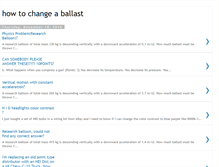 Tablet Screenshot of howtochangeaballast.blogspot.com