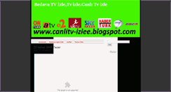 Desktop Screenshot of canlitv-izlee.blogspot.com