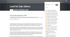 Desktop Screenshot of landforsaleadvice.blogspot.com