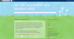 Desktop Screenshot of lifewithmydisabledchild.blogspot.com