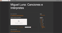 Desktop Screenshot of canciones-miguelluna.blogspot.com