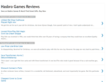 Tablet Screenshot of hasbrogames-reviews.blogspot.com