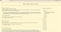 Desktop Screenshot of latterdaysnark.blogspot.com