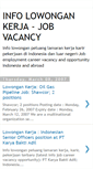 Mobile Screenshot of info-lowongan-kerja.blogspot.com