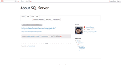 Desktop Screenshot of aboutsqlserver.blogspot.com