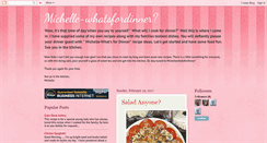 Desktop Screenshot of michelle-whatsfordinner.blogspot.com