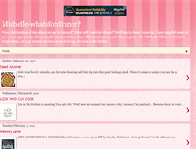 Tablet Screenshot of michelle-whatsfordinner.blogspot.com