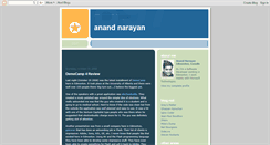 Desktop Screenshot of anandnarayan.blogspot.com