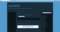 Desktop Screenshot of 4llowed.blogspot.com