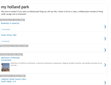 Tablet Screenshot of myhollandpark.blogspot.com