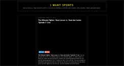 Desktop Screenshot of iwantsport.blogspot.com