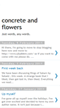 Mobile Screenshot of concreteandflowers.blogspot.com