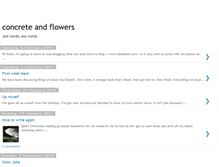 Tablet Screenshot of concreteandflowers.blogspot.com