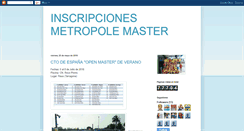 Desktop Screenshot of inscripcionesmetropolemaster.blogspot.com