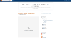 Desktop Screenshot of instituteforliberalstudies.blogspot.com