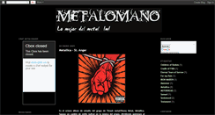 Desktop Screenshot of metalomano.blogspot.com