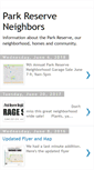 Mobile Screenshot of parkreserveneighbors.blogspot.com
