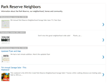 Tablet Screenshot of parkreserveneighbors.blogspot.com