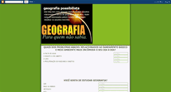 Desktop Screenshot of geografiapossibilista.blogspot.com