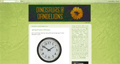 Desktop Screenshot of dinosaursanddandelions.blogspot.com