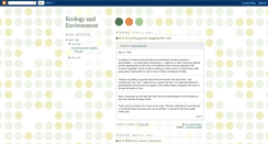 Desktop Screenshot of ecologyandenvironment.blogspot.com
