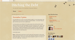 Desktop Screenshot of ditchingthedebt.blogspot.com