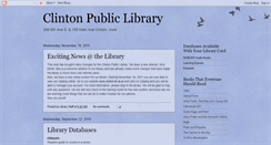 Desktop Screenshot of clintonpubliclibrary.blogspot.com