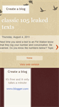 Mobile Screenshot of classic105leakedtexts.blogspot.com