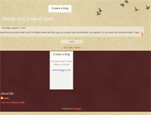 Tablet Screenshot of classic105leakedtexts.blogspot.com